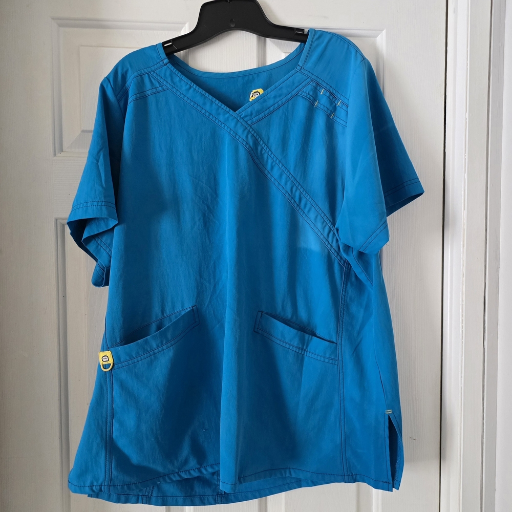 Blue Women's Scrub Top Size 2XL